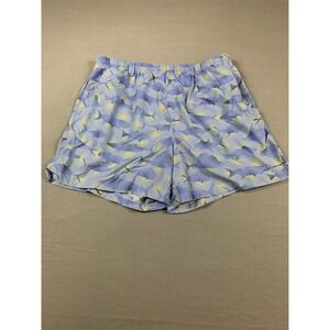 Columbia PFG Shorts Mens 2XL Blue Yellow Mesh Lined Performance Fishing Gear